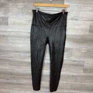 SPANX Black Leather-Like Leggings